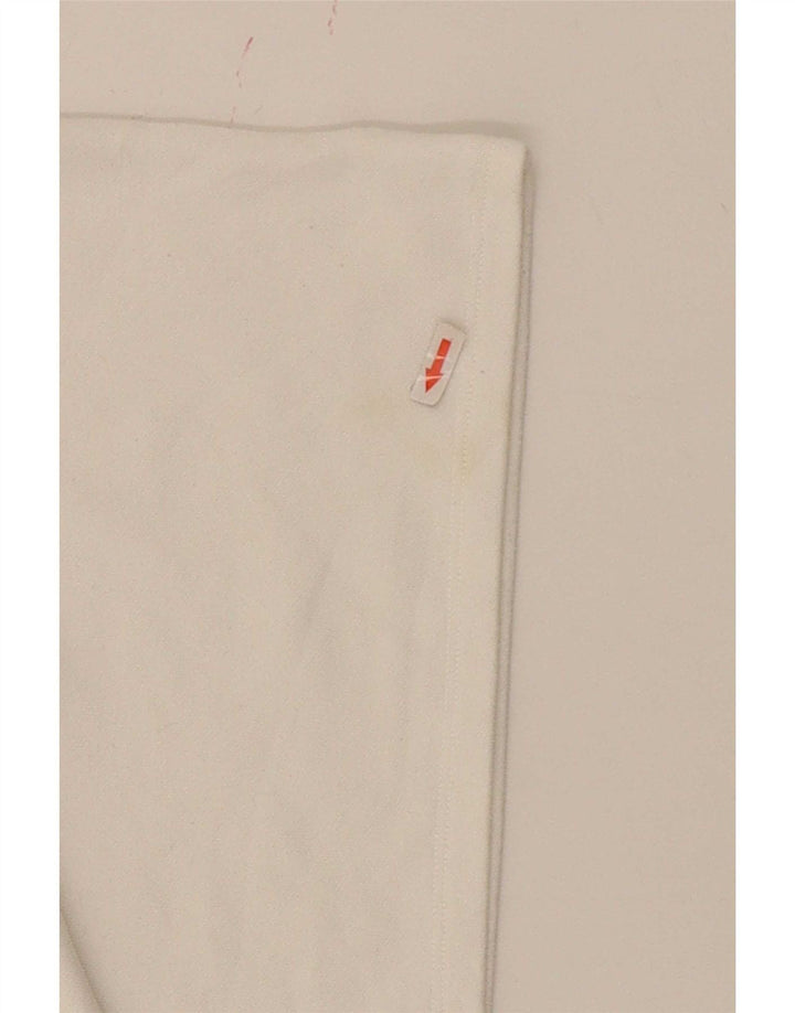 Campeão feminino oversized crop top gráfico manga comprida Reino Unido 10 pequeno branco