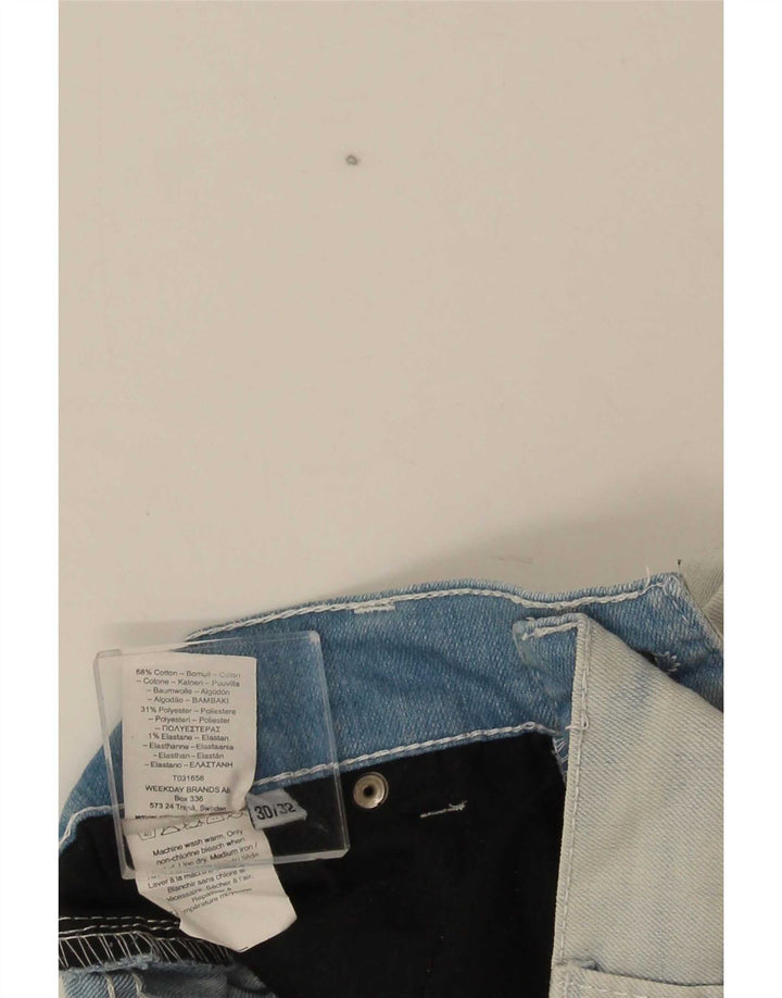 Barato Segunda-feira Mens Slim Jeans W30 L32 Algodão Branco
