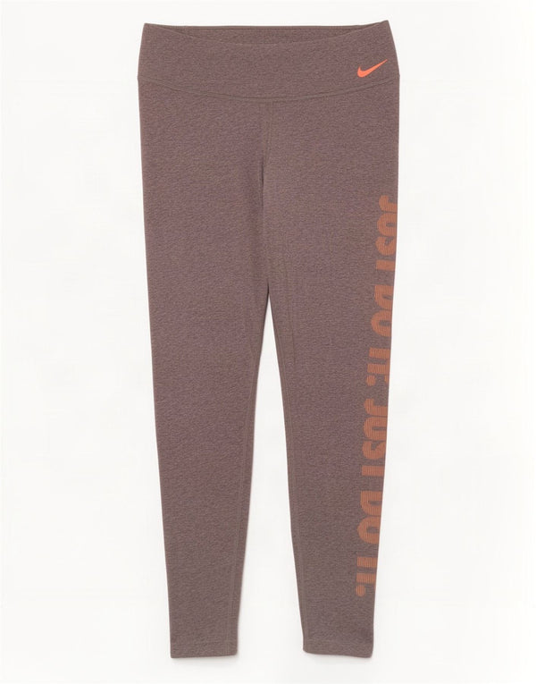 Leggings Nike Dri Fit Graphic para mulher UK 18 XL Cinzento
