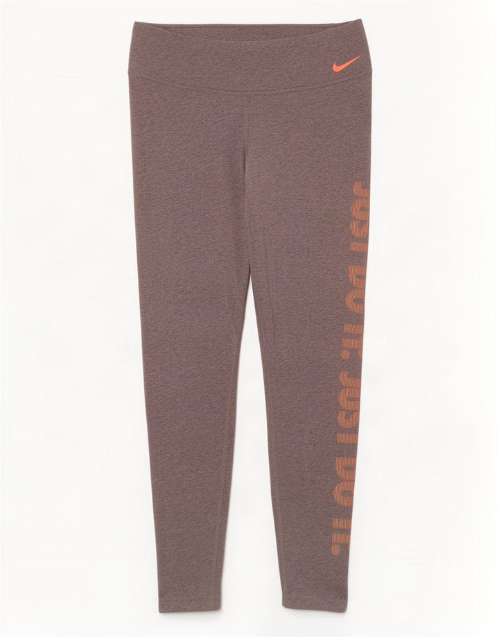 Leggings Nike Dri Fit Graphic para mulher UK 18 XL Cinzento