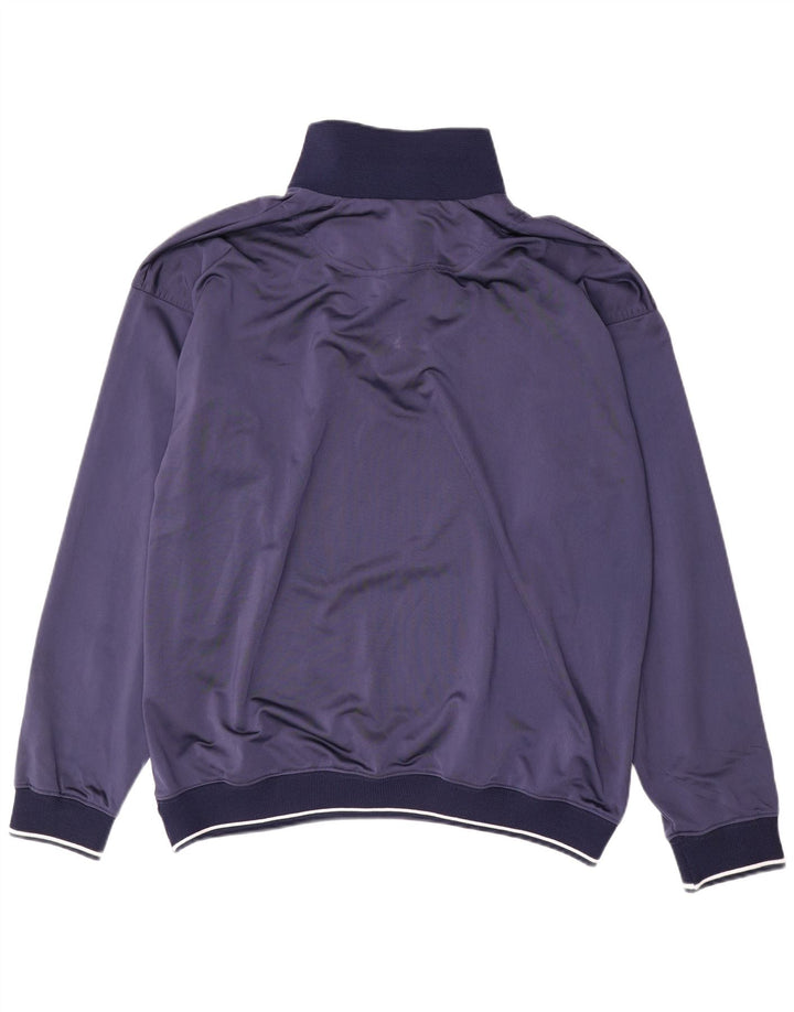 Kappa Mens Oversized Zip Neck Pulôver Treino Top Grande Azul Marinho