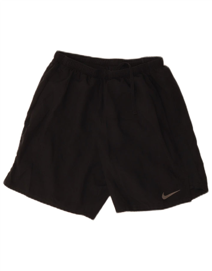 NIKE Womens Dri Fit Sport Shorts UK 8 Pequeno Poliéster Preto