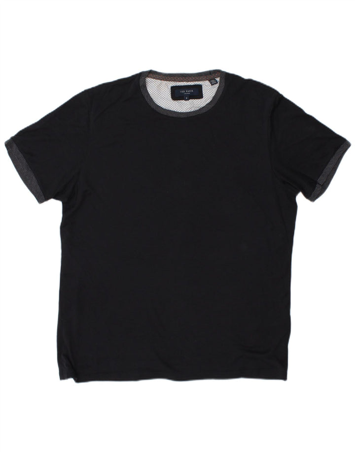 Camiseta masculina TED BAKER tamanho superior 3 algodão azul marinho médio