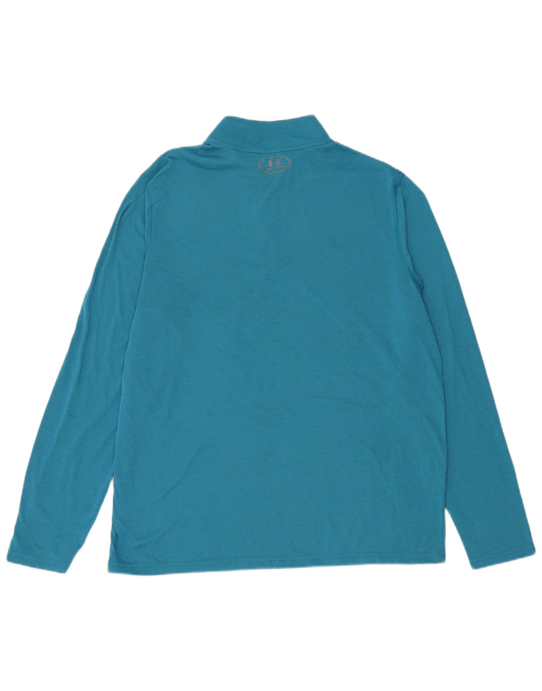 Under Armour Mens Heat Gear Zip Neck Pulôver Treino Top Grande Azul
