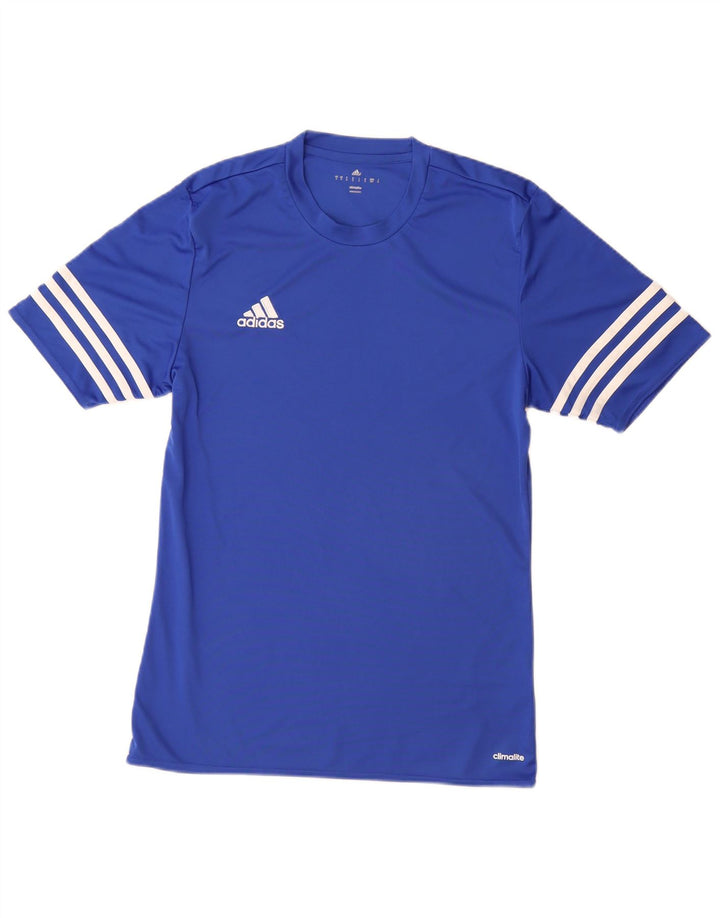 Adidas Masculino Climalite Camiseta Top Pequeno Azul Poliéster