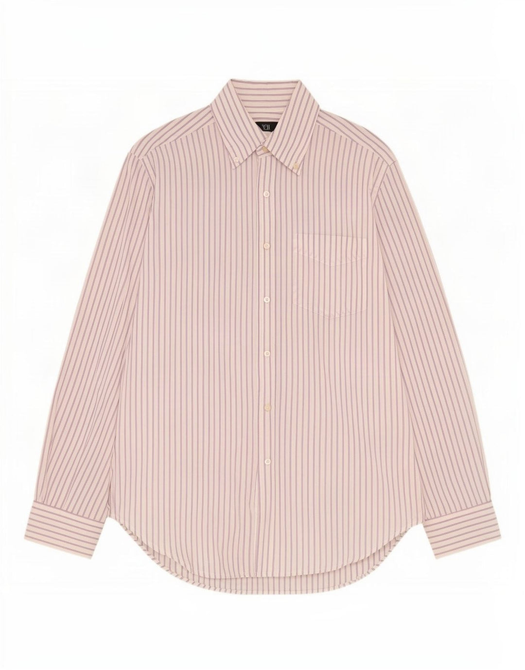 Camisa masculina Dack pequena listrada branca de algodão