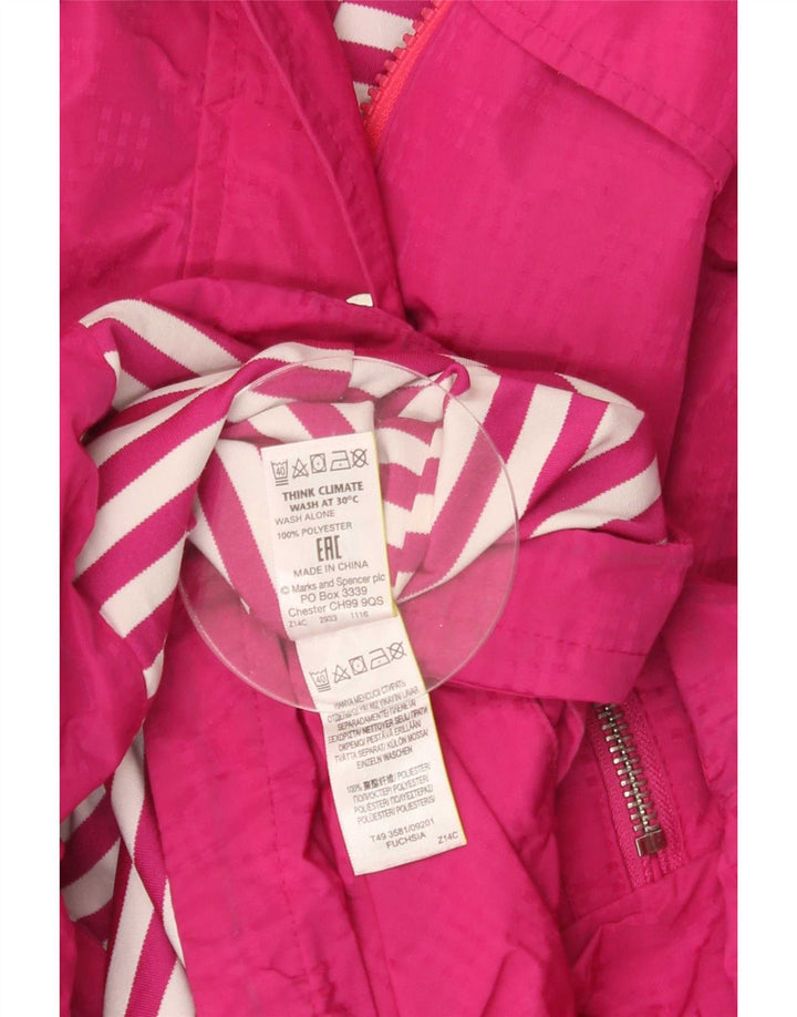 Jaqueta corta-vento feminina Marks & Spencer Reino Unido 16 grande poliéster rosa