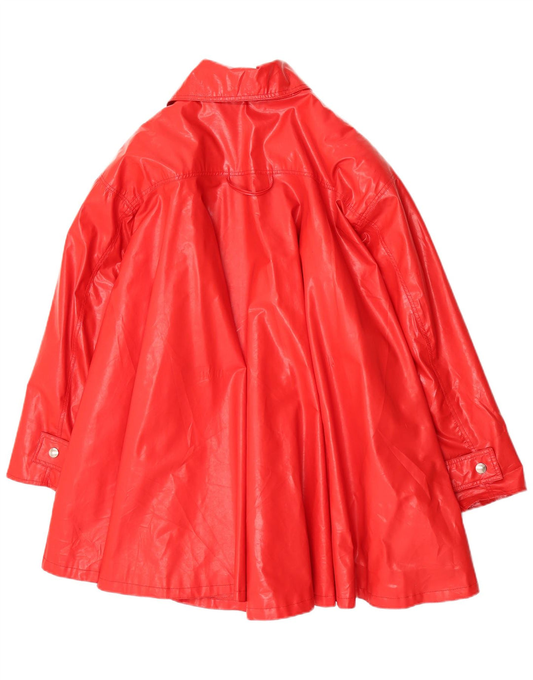 Sobretudo feminino oversized C&A UK 14 polivinil vermelho médio