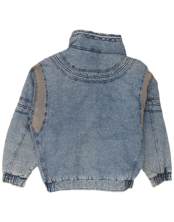 Jaqueta jeans feminina grande MONTANA Reino Unido 18 XL azul algodão