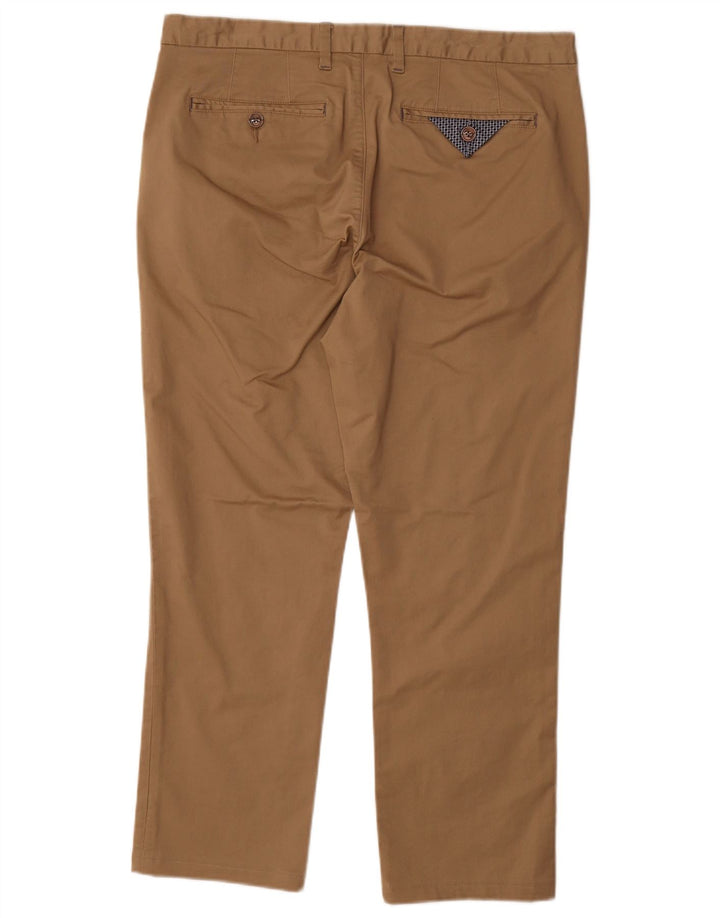 Calça masculina de terno reto TED BAKER W34 L27 algodão marrom