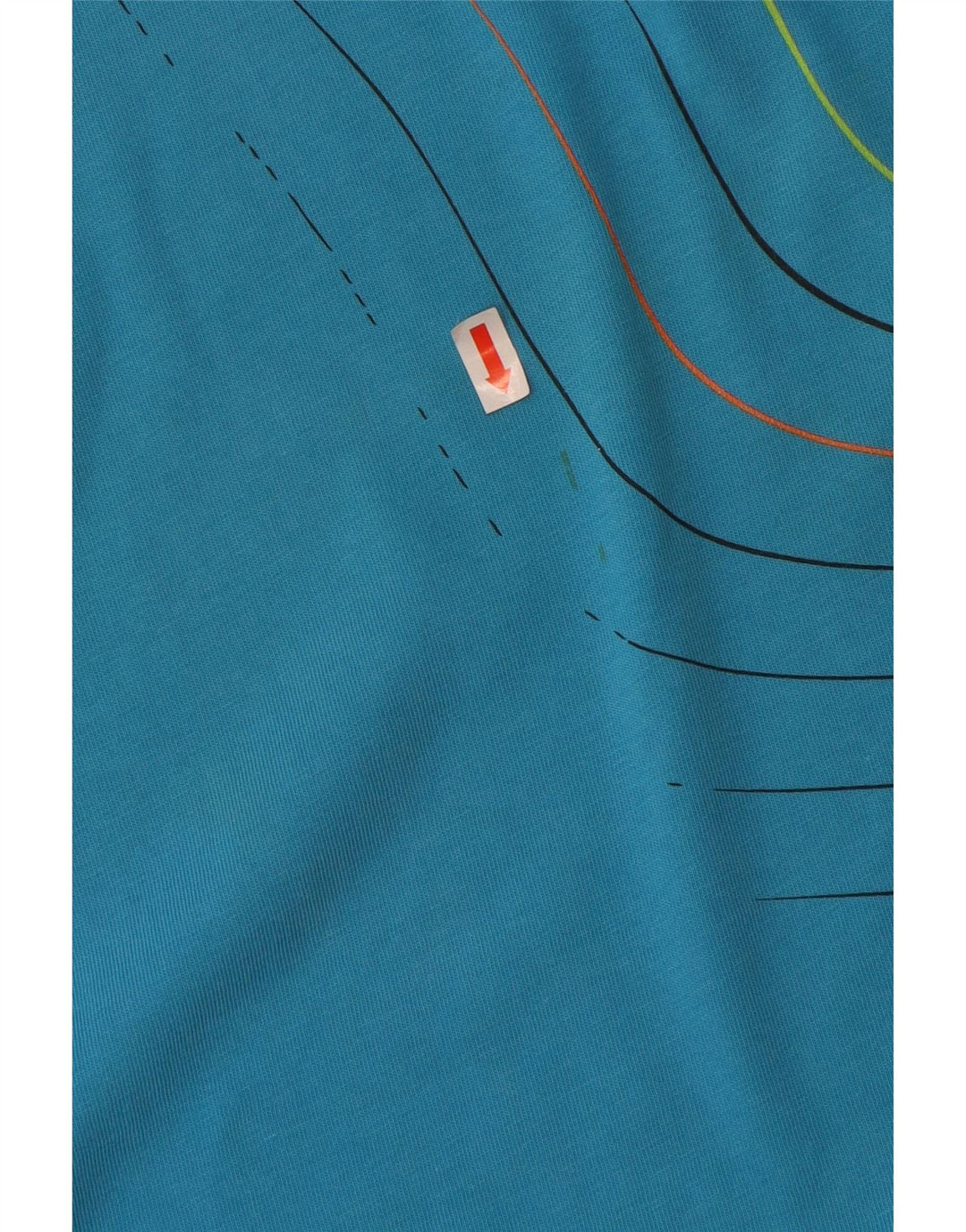 Camiseta gráfica masculina FOX Top grande algodão azul