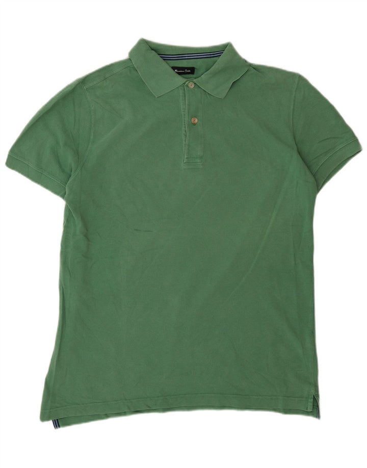 Camisa polo masculina Massimo Dutti verde médio