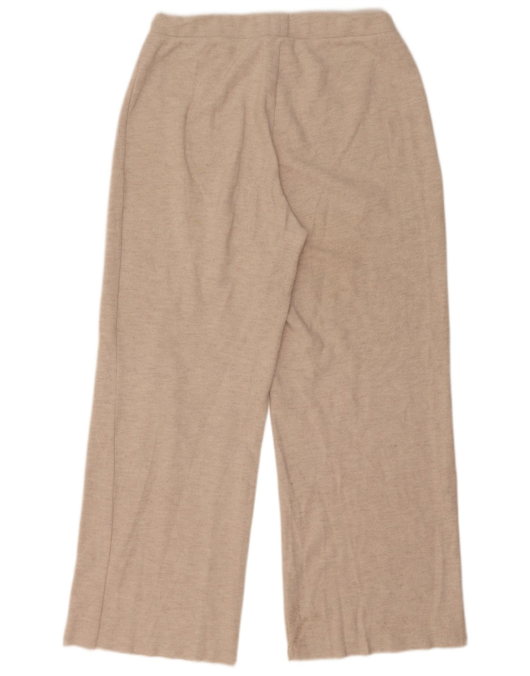 Calça de treino feminina Zara UK 14 grande poliéster bege