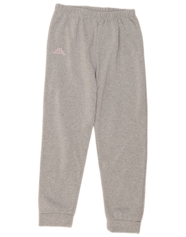 Calça de treino feminina Kappa Joggers UK 14 grande cinza poliéster