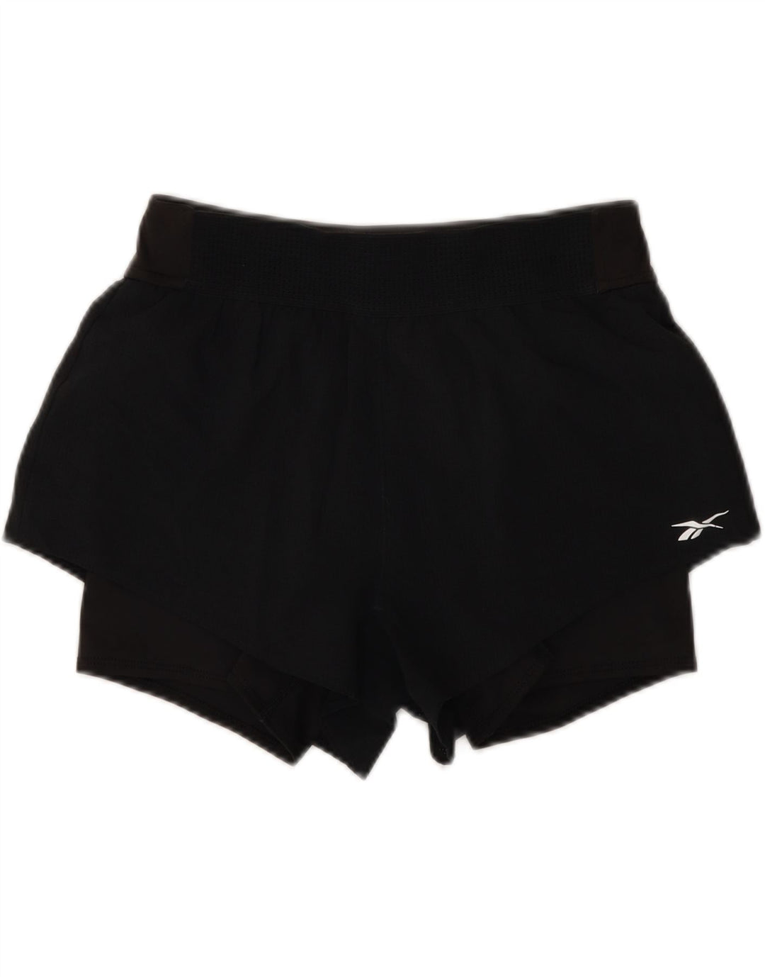 Reebok Womens Speedwick Sport Shorts UK 8/10 Pequeno Poliéster Preto