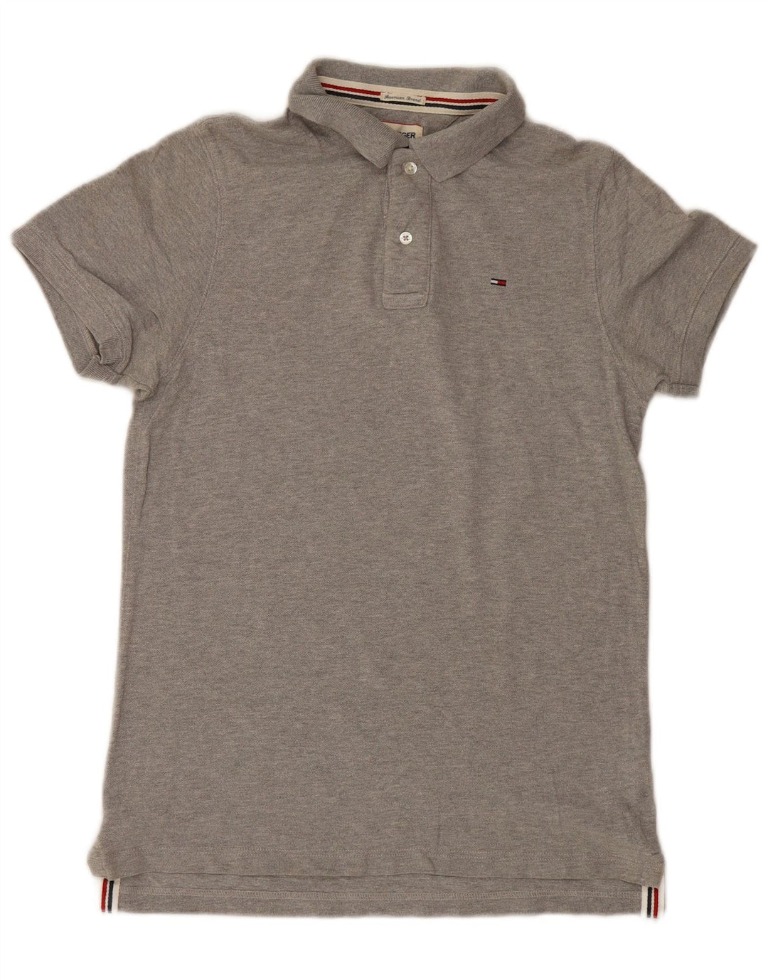 Camisa polo masculina Tommy Hilfiger algodão cinza médio