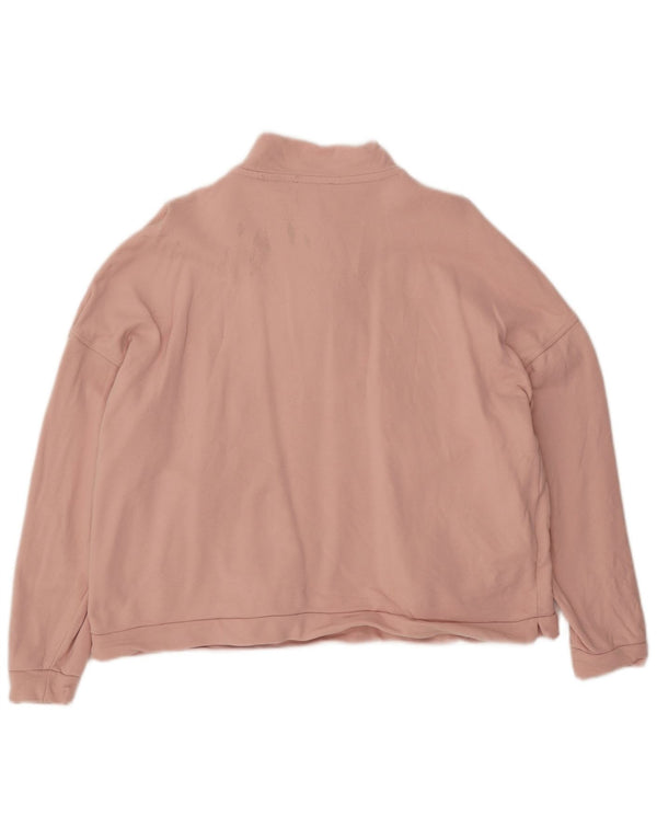PHASE EIGHT Suéter feminino oversized com gola e zíper UK 12 rosa médio