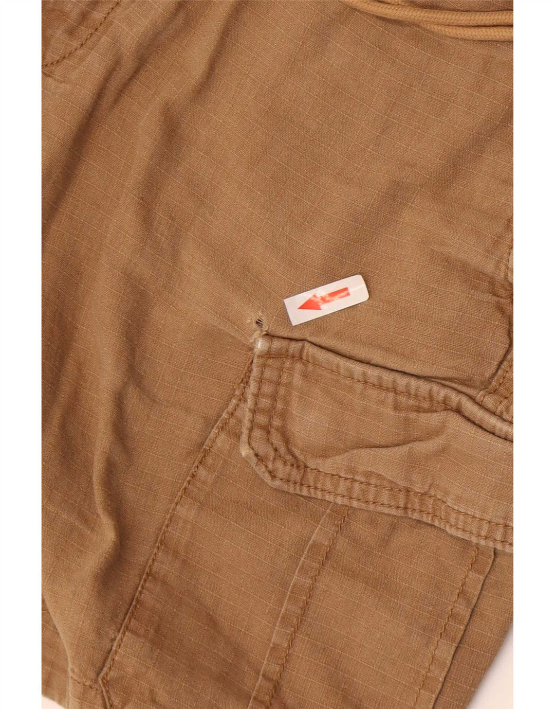 Shorts cargo masculino Abercrombie & Fitch médio W32 linho marrom