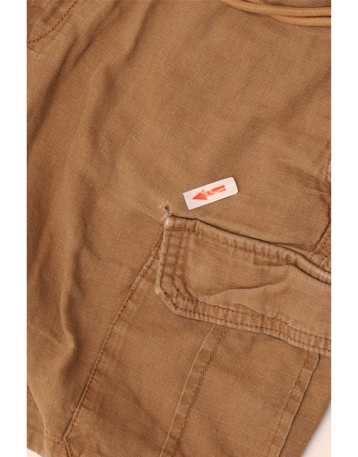 Shorts cargo masculino Abercrombie & Fitch médio W32 linho marrom