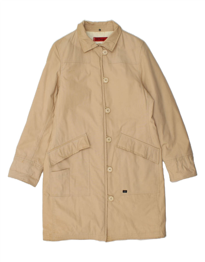 LEVI'S Womens Overcoat UK 14 Medium Beige Cotton Vintage Levi's and Second-Hand Levi's from Messina Hembry 