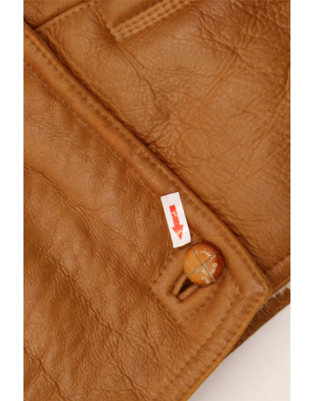 Jaqueta feminina vintage de shearling de grandes dimensões IT 42 marrom médio