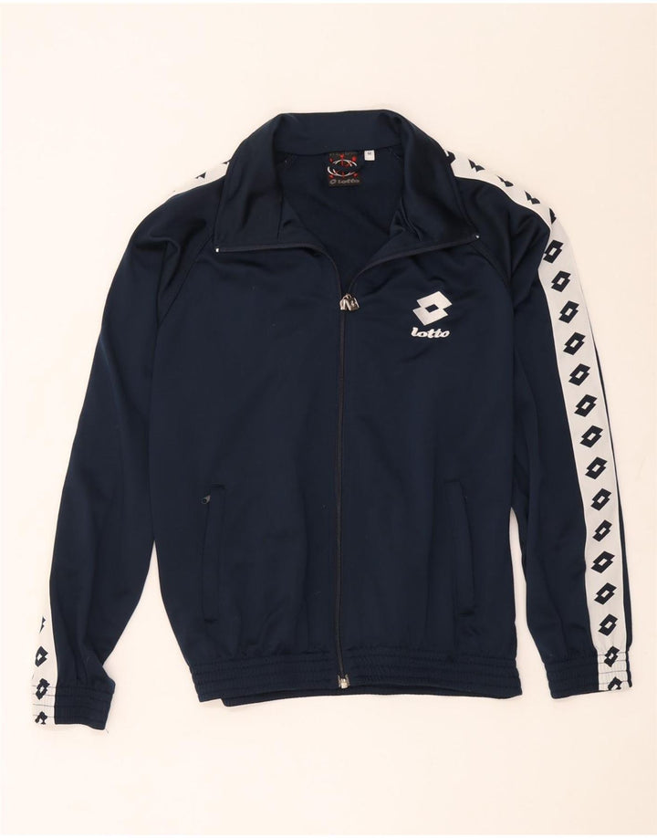 Lotto Mens Graphic Tracksuit Top Jacket Médio Azul Marinho Colorblock