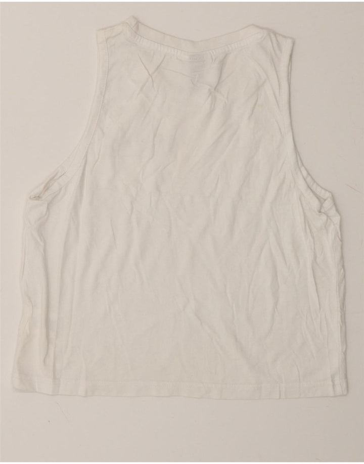 ELLESSE Girls Graphic Vest Top 9-10 Years White Cotton Vintage Ellesse and Second-Hand Ellesse from Messina Hembry 