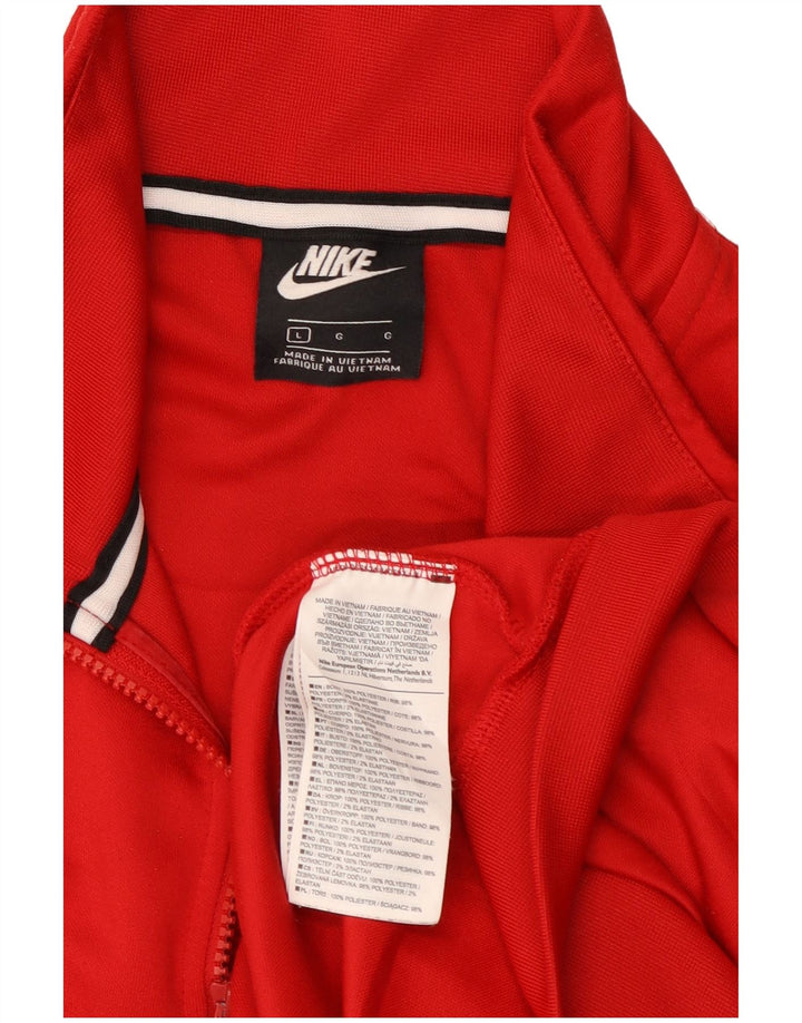 Jaqueta masculina Nike Air Tracksuit Top grande poliéster colorblock vermelho
