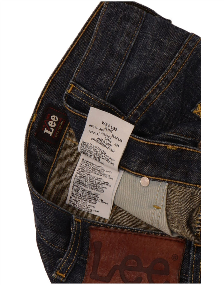 Lee Mens Flint Bootcut Jeans W34 L32 Azul Algodão
