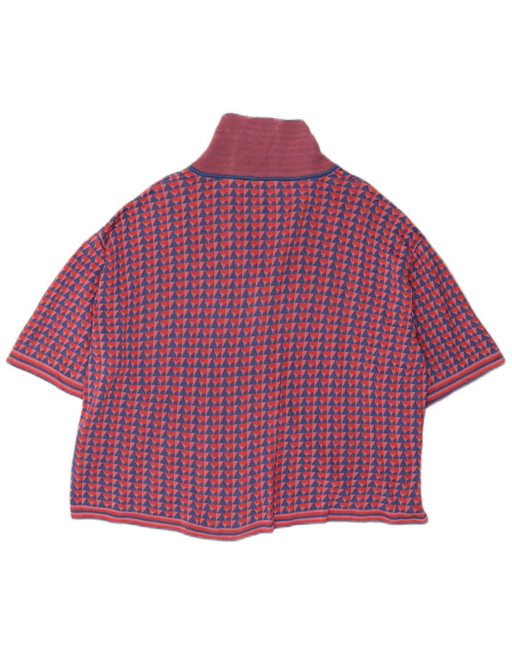 Suéter cardigã feminino de manga curta Zara Reino Unido 14 médio multicolorido