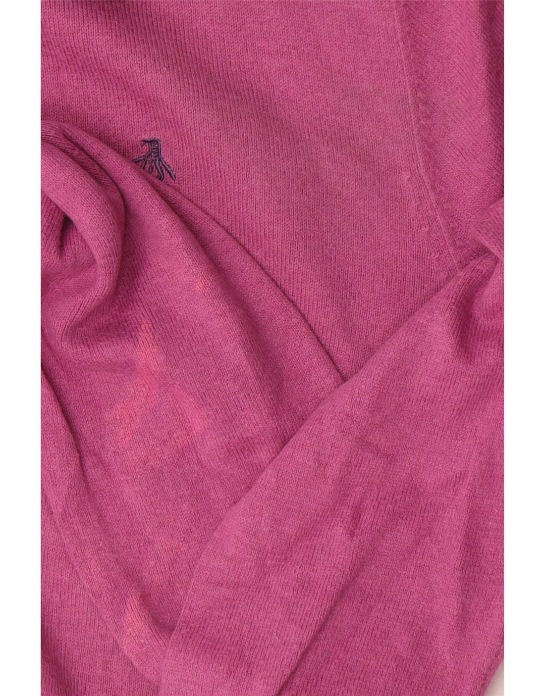 Suéter masculino Penguin com gola redonda de algodão rosa médio