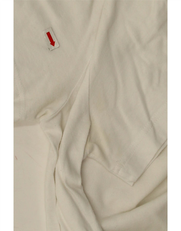 Camiseta masculina Lacoste Regular Fit tamanho superior 3 pequeno algodão branco