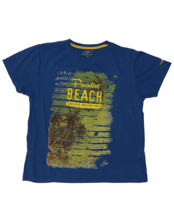 Camiseta masculina gráfica Lotto Top grande azul