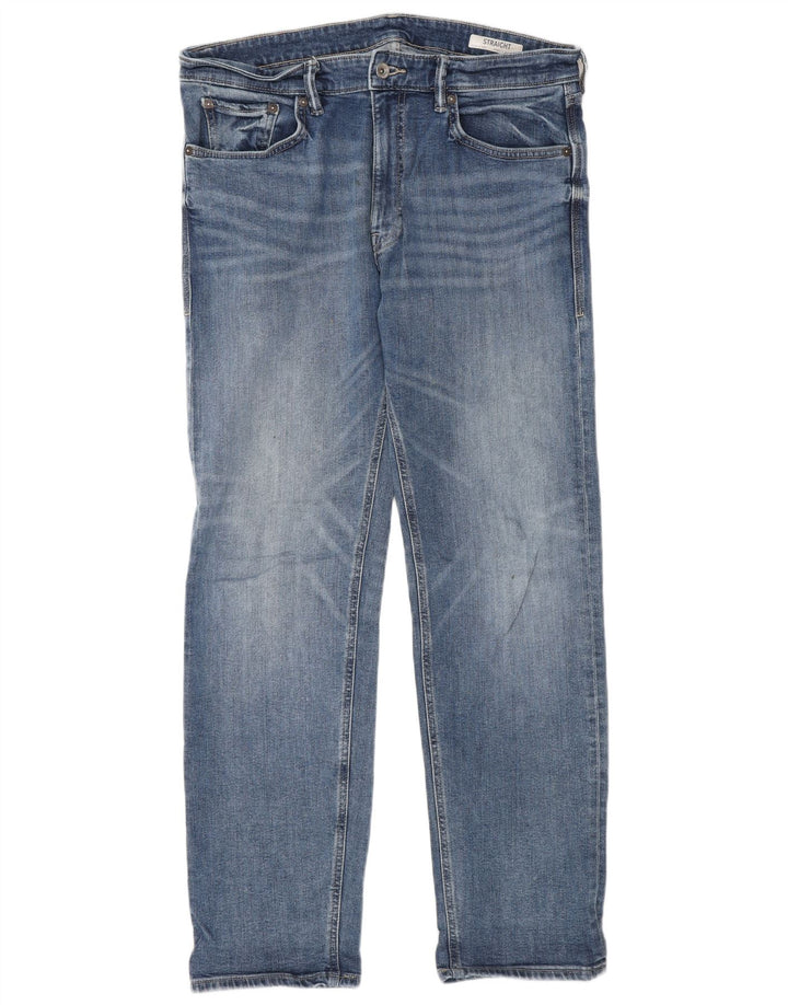 Jeans retos masculinos Marks & Spencer W34 L31 algodão azul