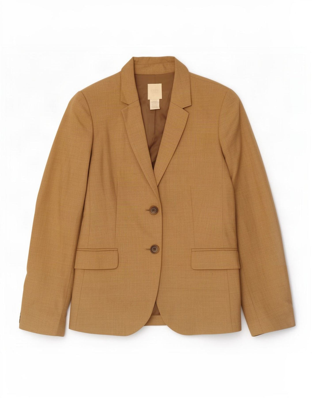 Jaqueta blazer feminina de 2 botões J. Crew US 10 grande lã marrom