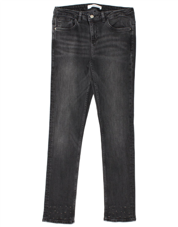 Zara Jeans Slim Feminino EU 40 Médio W30 L30 Cinza