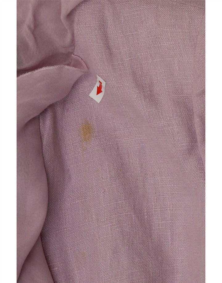 Jaqueta Bolero Feminina Luisa Spagnoli IT 42 Linho Roxo Médio