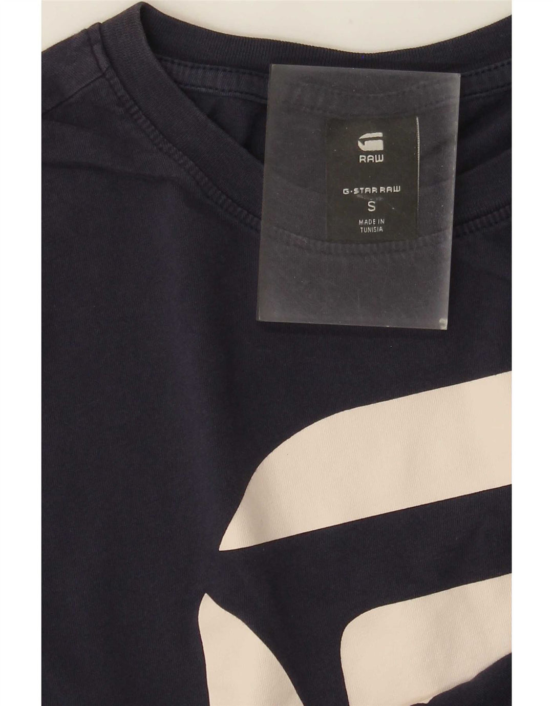 Camiseta gráfica masculina G-Star Top pequeno azul marinho