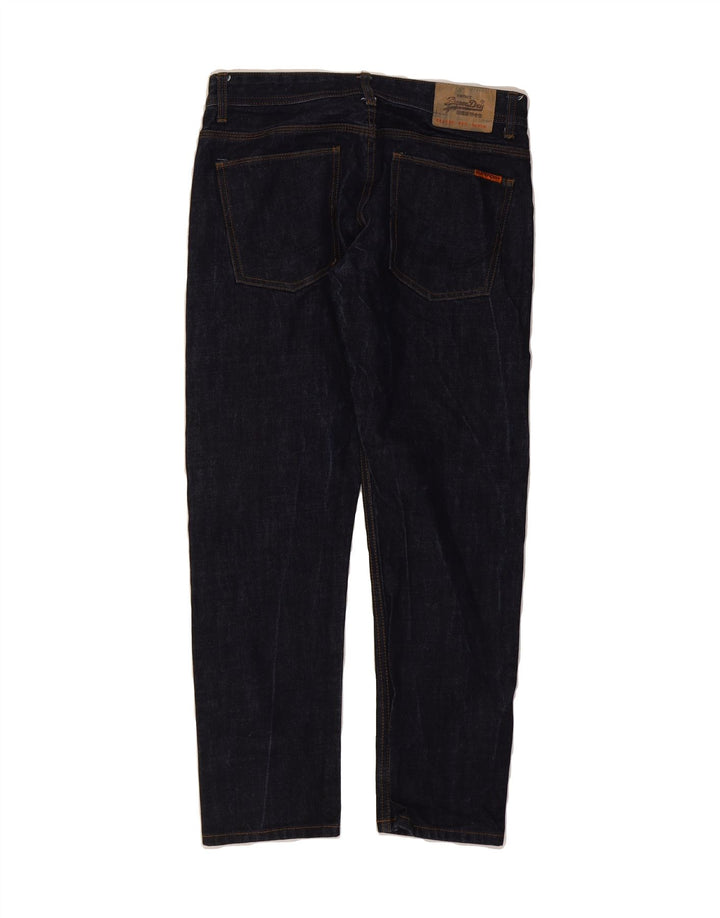 SUPERDRY Womens Slim Jeans W32 L30 Navy Blue Cotton Vintage Superdry and Second-Hand Superdry from Messina Hembry 