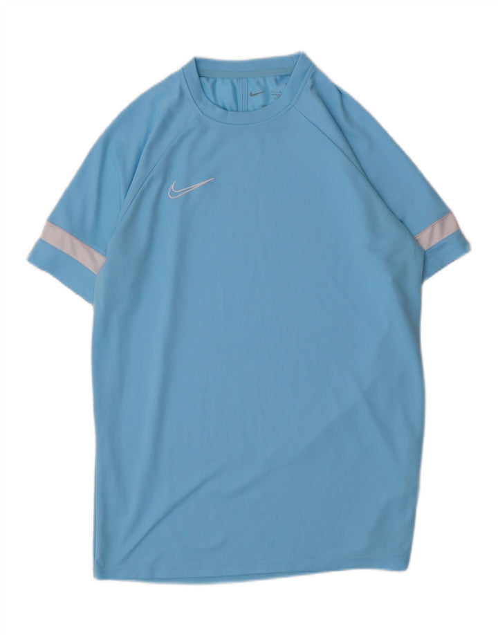 Camiseta masculina NIKE Dri Fit Top grande azul colorblock poliéster