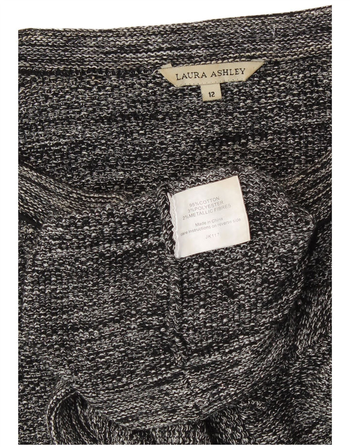 Laura Ashley Womens Open Bolero Jumper Reino Unido 12 Médio Algodão Cinza