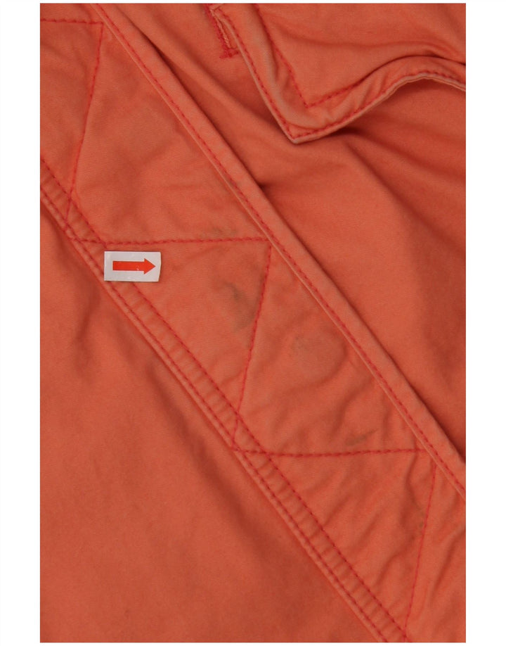 Jaqueta parka feminina com capuz grande TOMMY HILFIGER Reino Unido 10 pequena laranja