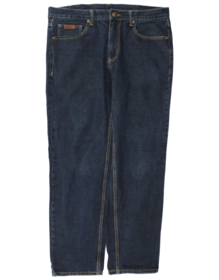 Calça jeans reta masculina Farah W36 L32 algodão azul marinho