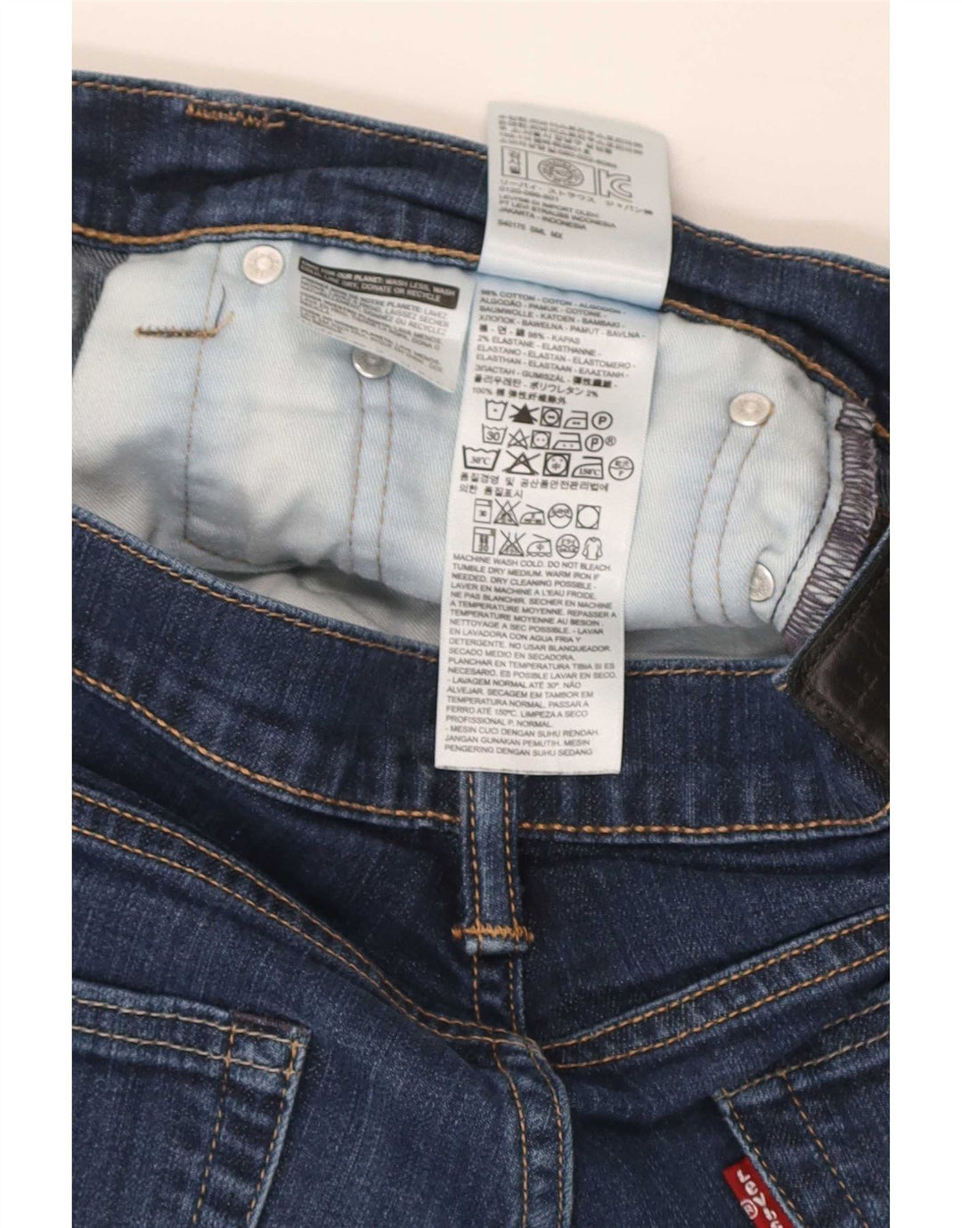 Levi's Masculino 511 Slim Jeans W34 L32 Azul Marinho Algodão