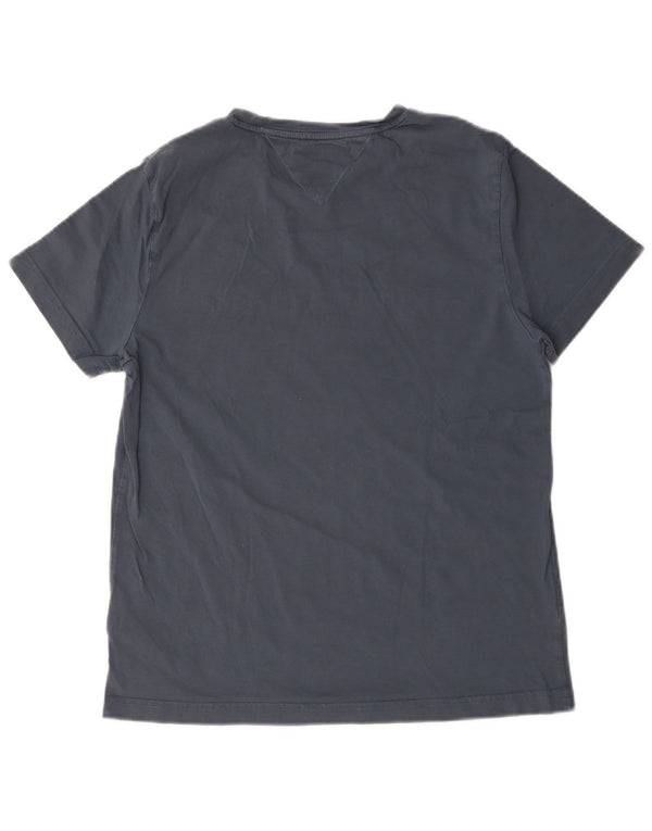 Camiseta masculina Tommy Hilfiger com estampa gráfica cinza médio algodão