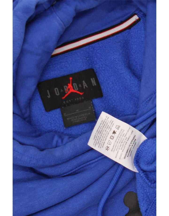 Jordan Mens Graphic Hoodie Jumper Médio Azul Algodão