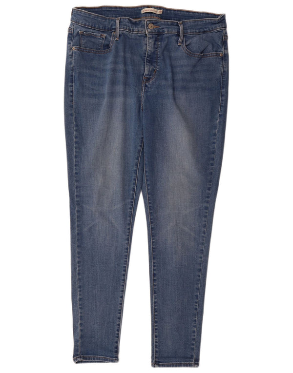 Calça jeans feminina Levi's 310 Shaping Super Skinny US 22 3XL W42 L29 Azul Algodão