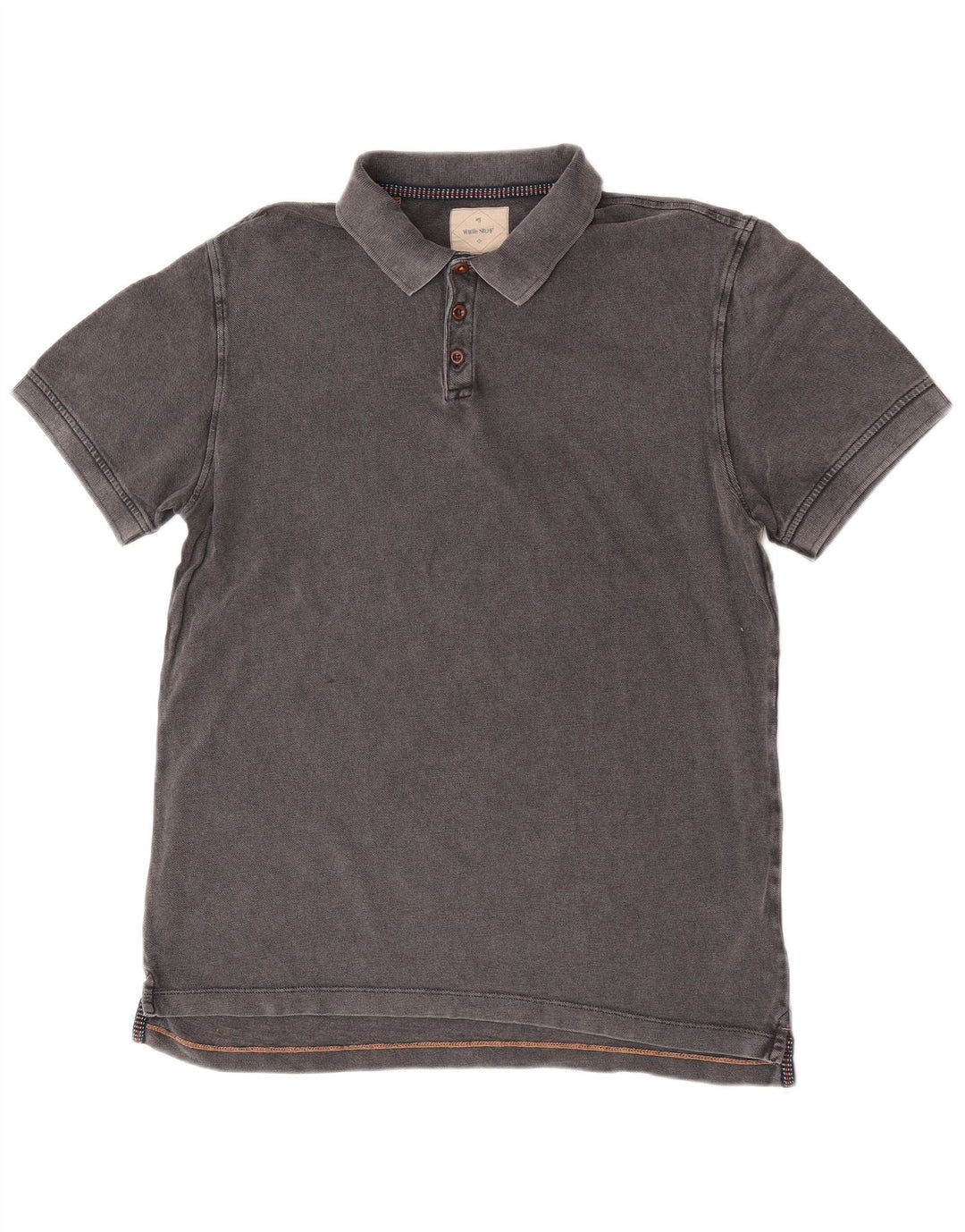 Camisa polo masculina White Stuff algodão cinza médio