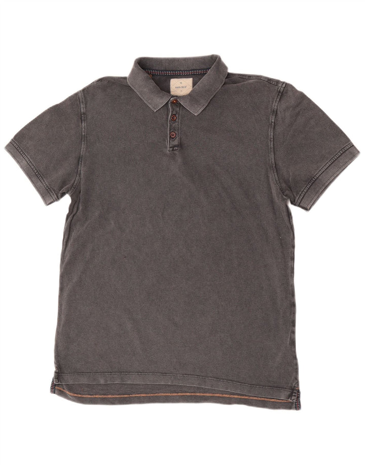 Camisa polo masculina White Stuff algodão cinza médio