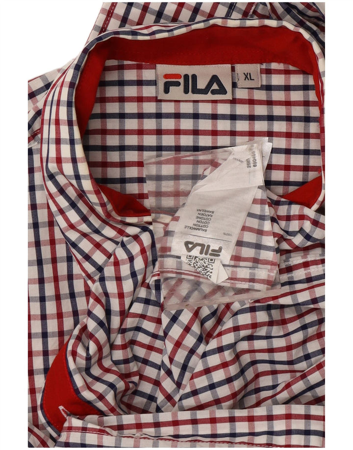 Camisa masculina FILA XL algodão xadrez multicolorido